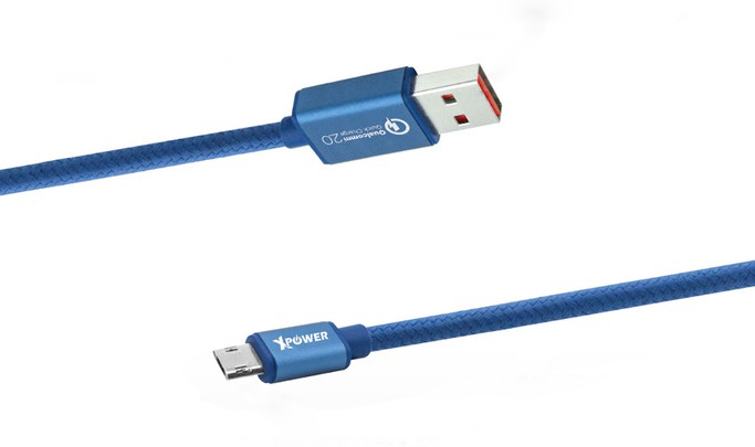 XPower 1.2m Built-in Quick Charge 2.0 Micro USB Cable